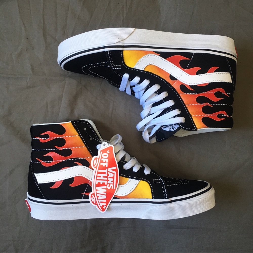 BNWB Limited Edition Flame Vans Sneakers